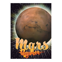Mars By Air Vintage poster