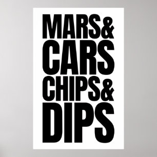 Póster Mars & Cars Chips & Dips - Bio de Twitter de Elon 