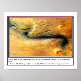 Póster Mars Largest Known Lake