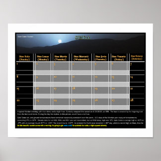 Póster Mar's Sunset: Gale Crater