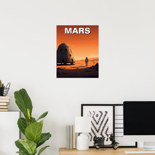Póster Mars Travel (Oficina en casa)