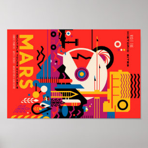 Póster Mars Travel Poster