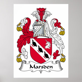 Póster Marsden Family Crest