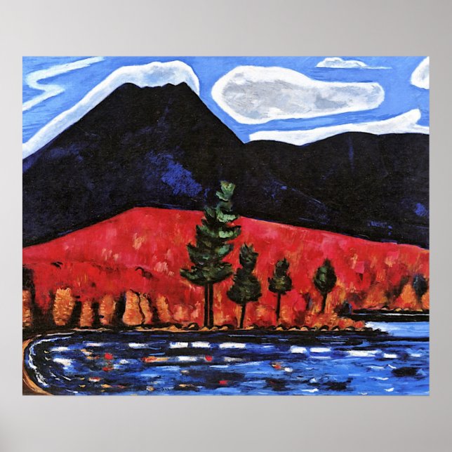 Póster Marsden Hartley - Monte Katahdin, Maine, (Frente)