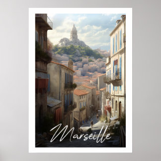 Póster Marseille - illustration