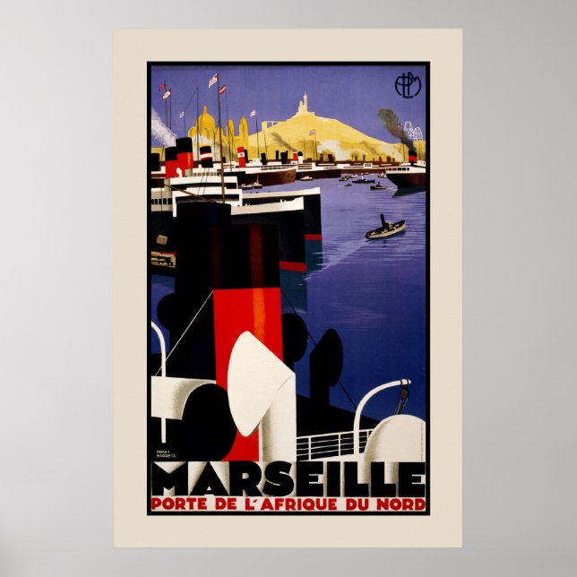 Póster Marseille Porte Afrique Du Nord (Frente)