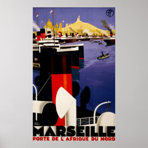 Póster Marsella, porte de l'Afrique du nord