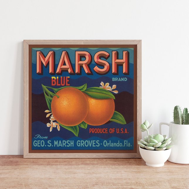 Póster Marsh Brand | Etiqueta de cítricos de época (Subido por el creador)