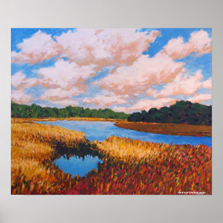Póster "Marsh & Clouds"