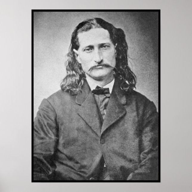 Póster Marshal Wild Bill Hickok Antiguo Cañero Occidental (Frente)