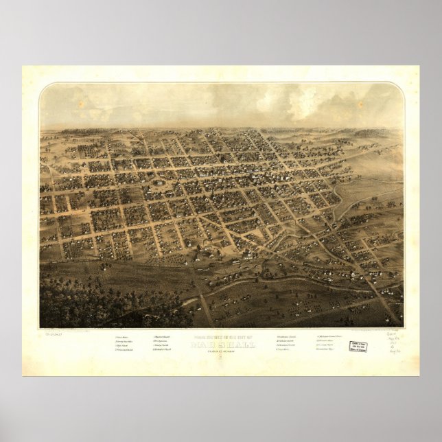 Póster Marshall, Michigan (1868) (Frente)