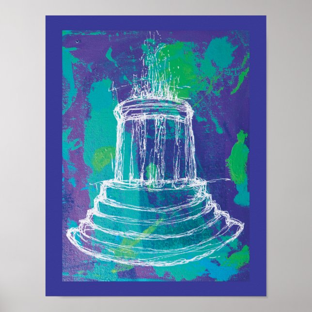Póster Marshall Michigan Fountain                         (Frente)