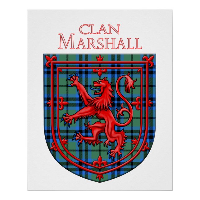 Póster Marshall Tartan Scottish Plaid Lion Rampant (Anverso)