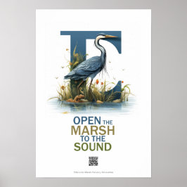 Póster Marshian Heron abre el Poster de sonido QR