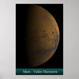 Póster Marte - Valles Marineris