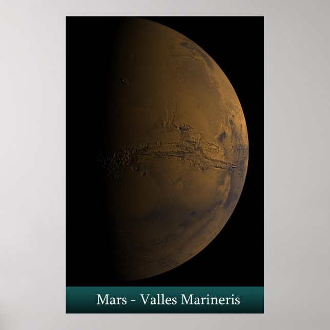 Póster Marte - Valles Marineris (Frente)
