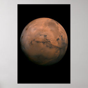 Póster Marte - Valles Marineris - NASA  Espacio  Astronom