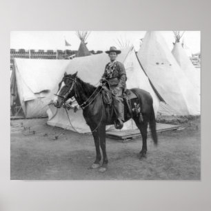 Póster Martha "Calamity Jane amarillo" a caballo