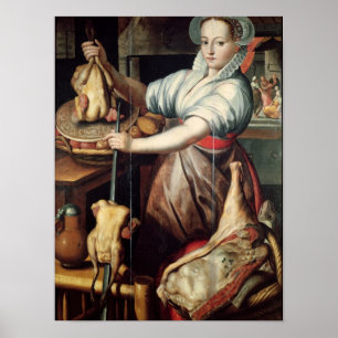 Póster Martha prepara la cena para Jesús
