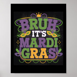 Póster Marti Gras Beads Nardi Gr Costume En Mi Mardi Gras