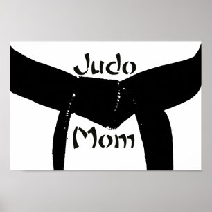 Póster Martial Arts Black Beldo Judo Mom