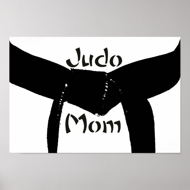 Póster Martial Arts Black Beldo Judo Mom (Frente)