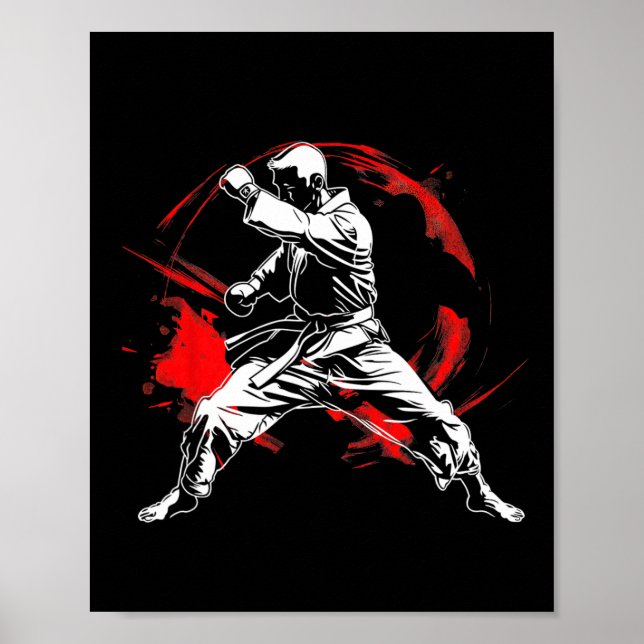 Póster Martial Arts Karate Fan Dynamic Mma Design (Frente)