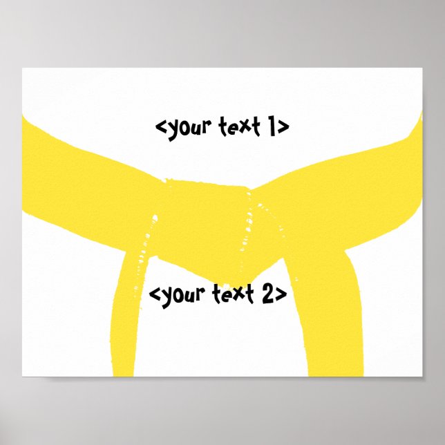 Póster Martial Arts Yellow Belt (Frente)