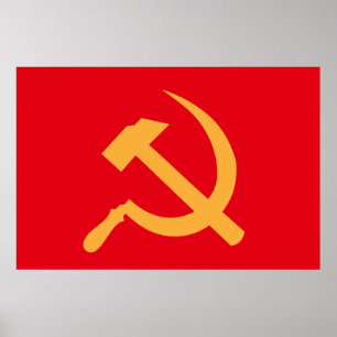 Póster martillo y hoz de URSS del cccp