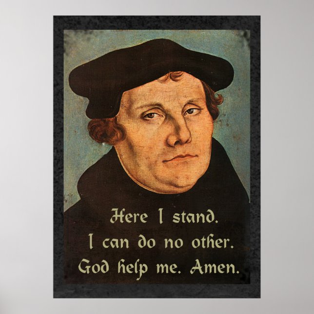 Póster Martin Luther Aquí Tengo Cita Religiosa (Frente)