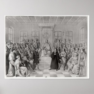 Póster Martin Luther delante de Charles V