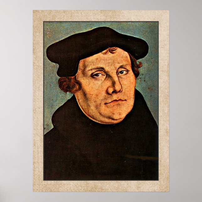 Póster Martin Luther por Lucas Cranach el Viejo (Frente)