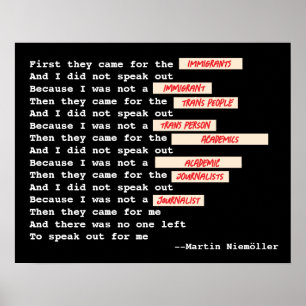 Póster Martin Niemöller (edición)