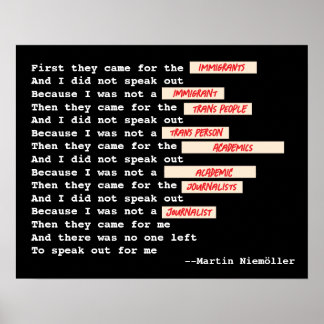 Póster Martin Niemöller (edición)