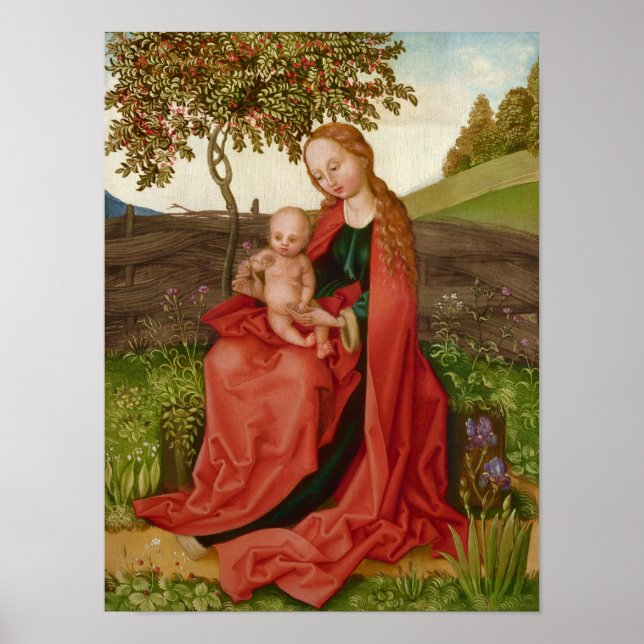 Póster Martin Schongauer CC0945 Virgen y jardín infantil (Frente)