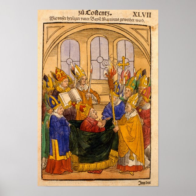 Póster Martin V is installed as Pope (Frente)