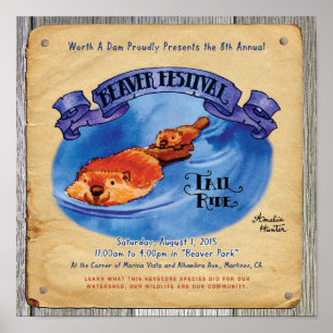 Póster Martinez Beaver Festival Tail Ride Poster