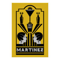 Martinez Cocktail Art Deco