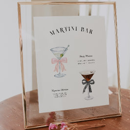 Póster Martini Bar | Bebida por firma de cumpleaños
