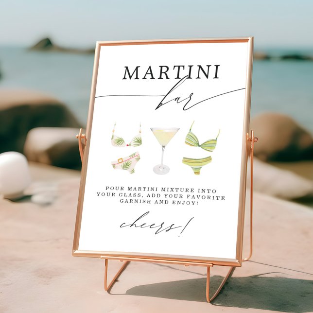 Póster Martini Bar | Ducha nupcial de Martinis y Bikinis (Subido por el creador)