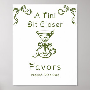 Póster Martini Bow Bridal Ducha FAVORS