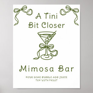 Póster Martini Bow Bridal Ducha Mimosa bar