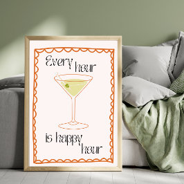Póster Martini Cada hora feliz hora