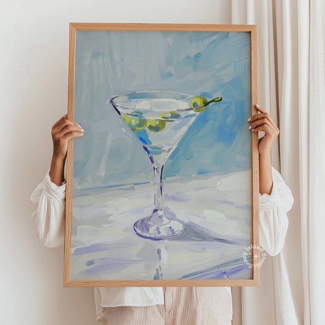 Póster Martini Cocktail Painting Poster - Azul (Subido por el creador)