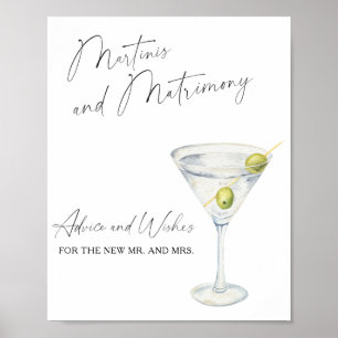 Póster Martini - Consejos y deseos para recién casados