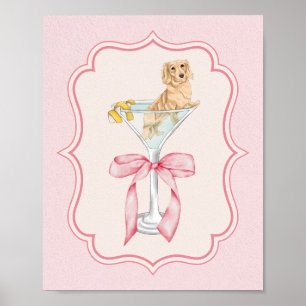 Póster Martini Weenie Coquette Dachshund