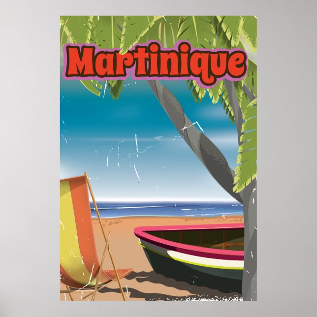 Póster Martinique Vintage poster de viajes (Frente)