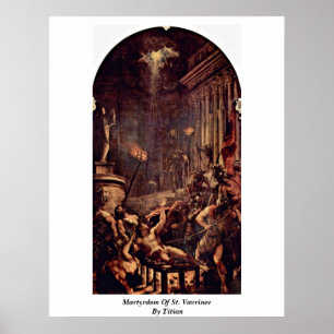 Póster Martirio de St. Vavrinec por Titian