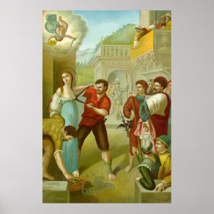 Póster Martirio de Sta. Ágata (M 003)