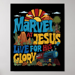 Póster Marvel At Jesus Vbs 2025 Vive Para La Gloria De Je